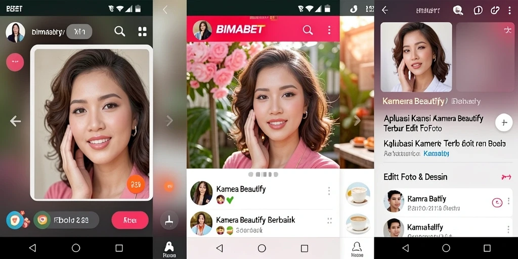 Antarmuka pengguna BIMABET dengan fitur edit foto yang menarik.