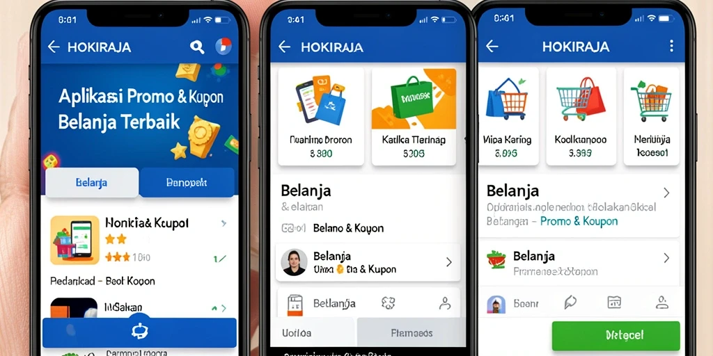 Antarmuka aplikasi HOKIRAJA untuk promo & kupon