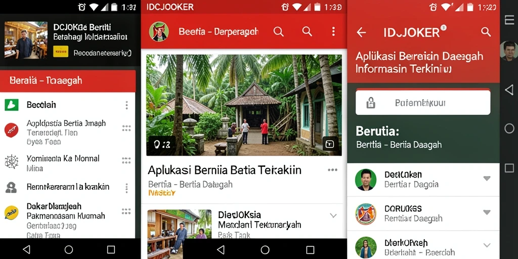 Tampilan antarmuka aplikasi Berita Daerah IDCJOKER yang intuitif.