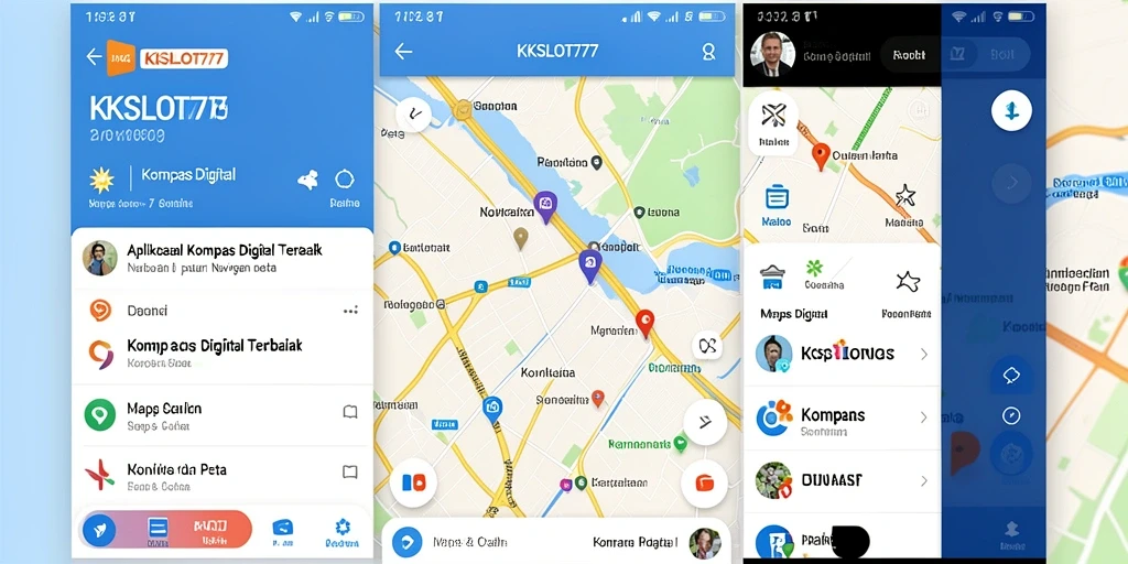 Antarmuka aplikasi KKSLOT777 yang ramah pengguna dengan kompas digital.