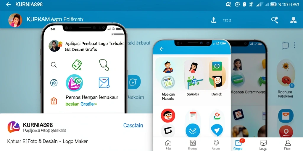 Tangkapan layar antarmuka KURNIA898 yang menampilkan proses pembuatan logo.