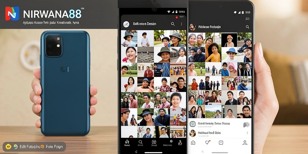 Tampilan antarmuka kolase foto NIRWANA88 yang menarik dan user-friendly.