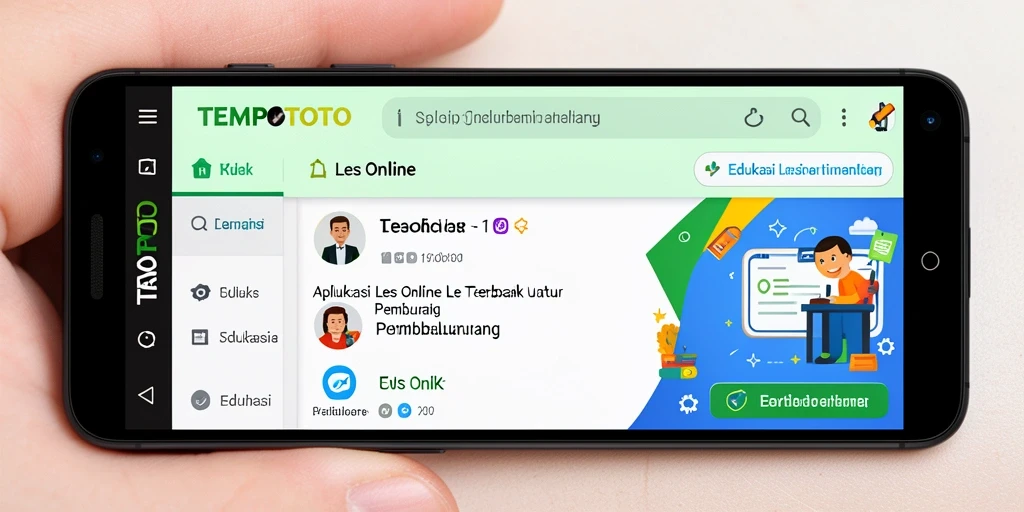 Antarmuka aplikasi TEMPOTOTO yang menarik dan interaktif.